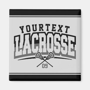Personalised Lacrosse Player ADD NAME Team Number Magnet