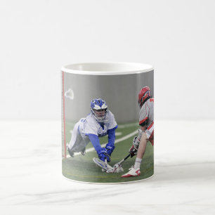 Personalised Lacrosse Player Photo Coffee Mug
