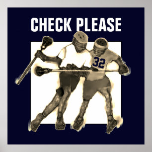 personalised lacrosse player poster