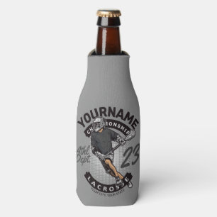 Personalised Lacrosse Player Sports Team Attack Bottle Cooler