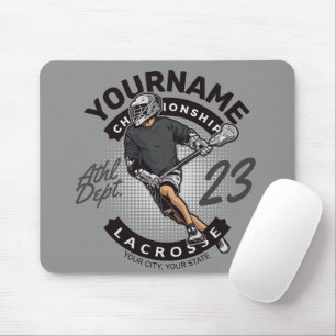 Personalised Lacrosse Player Sports Team Attack  Mouse Mat