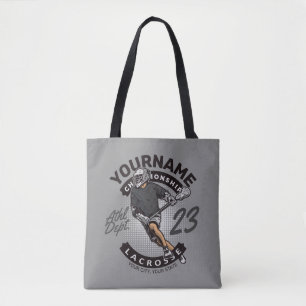 Personalised Lacrosse Player Sports Team Attack  Tote Bag