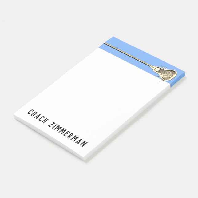 Personalised Lacrosse Post-it Notes (Angled)
