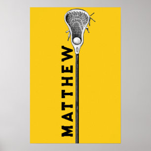 personalised lacrosse poster