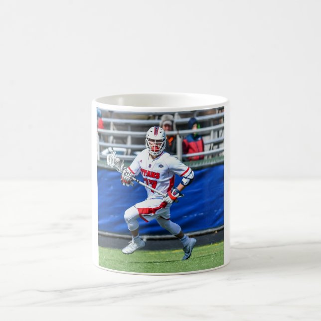 Personalised Lacrosse Sport Photo Coffee Mug (Center)