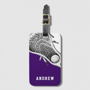 Personalised Lacrosse Team Player Luggage Tag