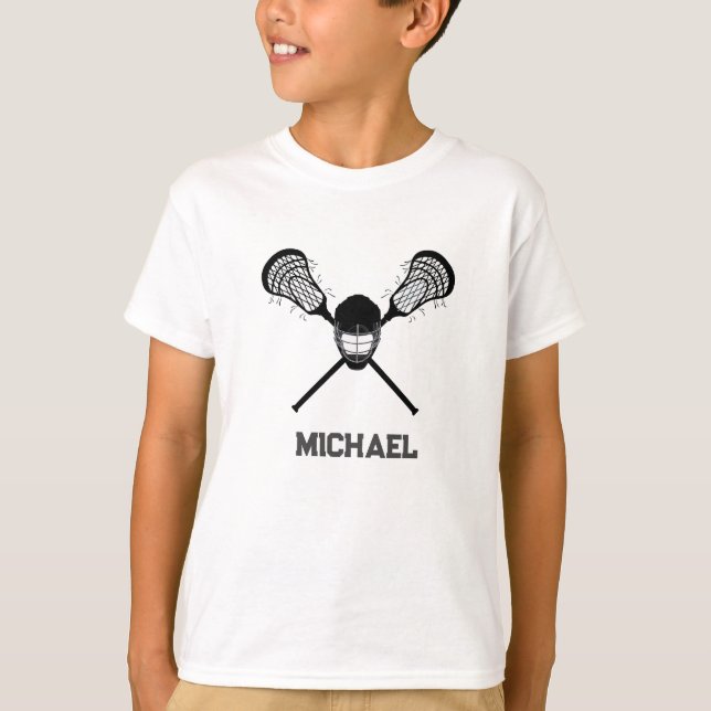 Personalised Lacrosse Your Name  T-Shirt (Front)