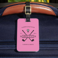 Personalised Ladies Club Name Golf Bag Tag