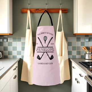Personalised Ladies Golf Club Name Apron