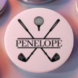Personalised Ladies Golf Name 7.5 Cm Round Badge<br><div class="desc">Create your own Personalised Ladies Golf Name button! Personalise this design with your own text. You can further customise this design by selecting the "Edit Details" button if desired.</div>