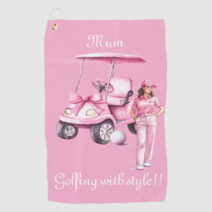 Personalised Ladies Golf Style Golf Towel