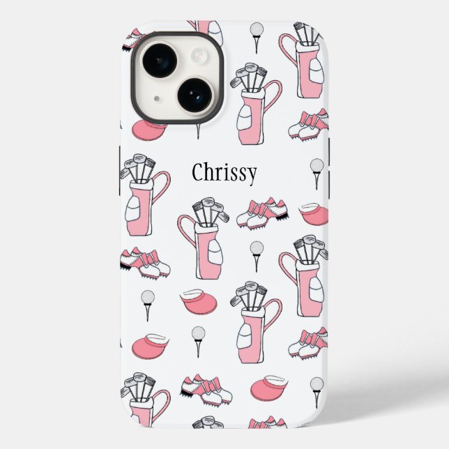 Personalised Ladies Golfer Case-Mate iPhone Case (Back)