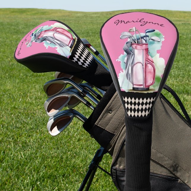 Personalised Ladies Name Pink Golf Head Cover (Creator Uploaded)