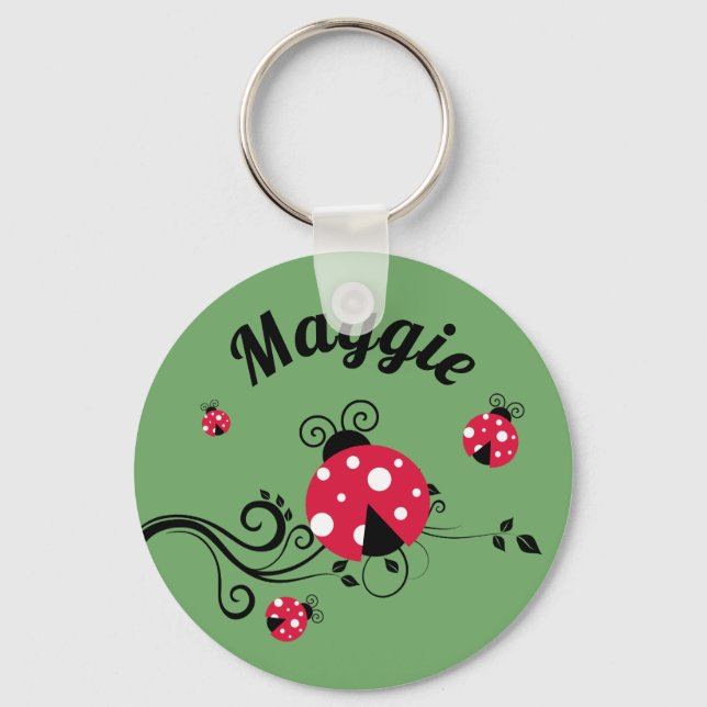 Personalised Lady Bug Keychain Ladybug (Front)