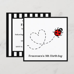 Personalised Ladybird Invitation