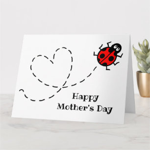 Personalised Ladybird Ladybug Mother's Day Card