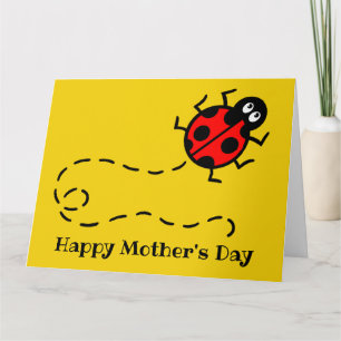 Personalised Ladybird Ladybug Mother's Day Card