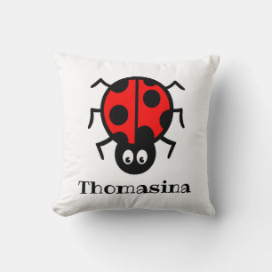 Personalised Ladybird Pattern Cushion