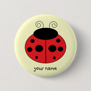 Personalised Ladybug Button