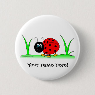 Personalised Ladybug Button