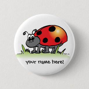 Personalised Ladybug Button