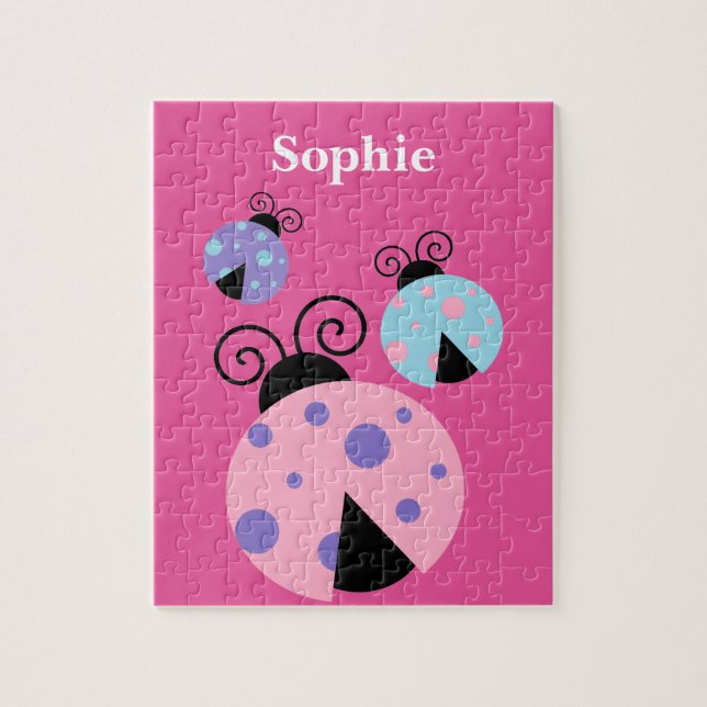 Personalised Ladybug Child's Puzzle (Vertical)