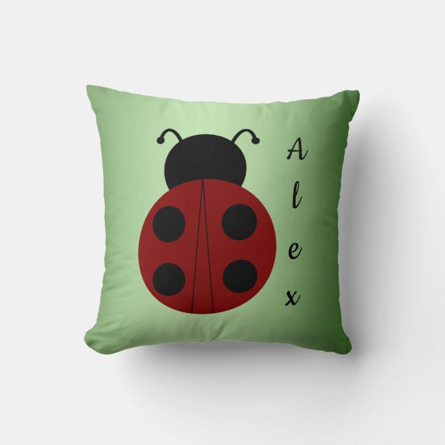 Personalised ladybug cushion (Front)