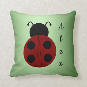 Personalised ladybug cushion
