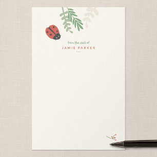 Personalised Ladybug Kids Writing Paper