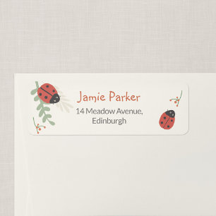 Personalised Ladybug Return Address Labels