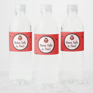 Personalised Ladybug Water Bottle Labels