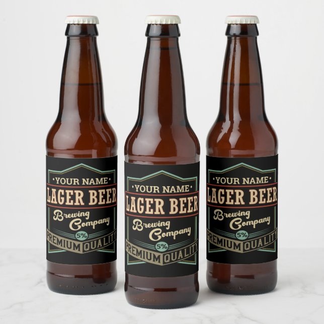 Personalised Lager Beer Brewing Co Label Bar Pub   (Bottles)