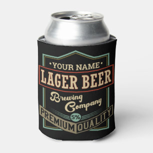 Personalised Lager Beer Brewing Co Label Bar Pub Can Cooler