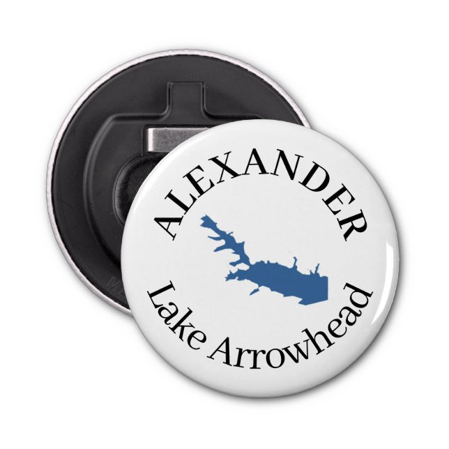 Personalised Lake Arrowhead   Bottle Opener (Front)