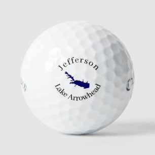 Personalised Lake Arrowhead  Map Golf Balls
