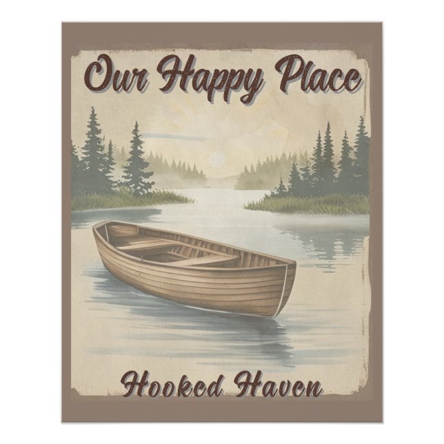 Personalised Lake Cabin Fishing Decor (Front)