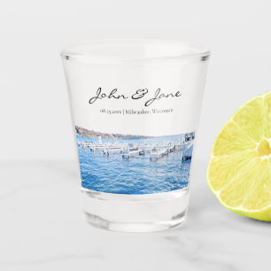 Personalised Lake Geneva Wisconsin Shot Glass
