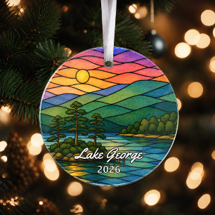 Personalised Lake George Acrylic Ornament, Custom Ornament