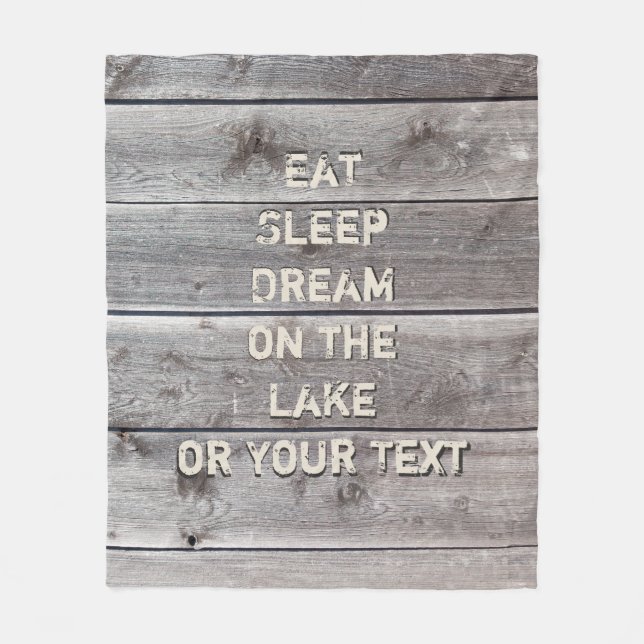 Personalised Lake House Decorating Ideas, Throw Fleece Blanket (Front)