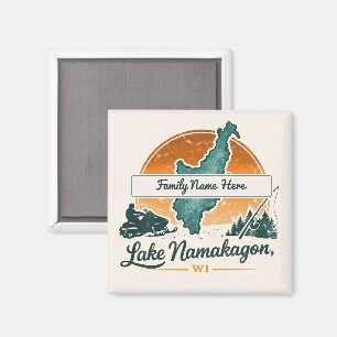 Personalised Lake Namakagon, WI Magnet