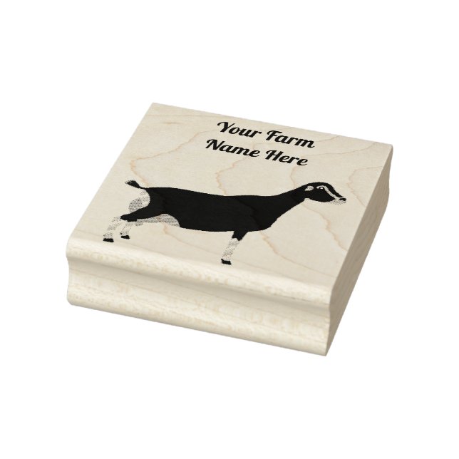 Personalised LaMancha Dairy Goat Rubber Stamp (Stamp)