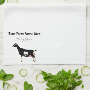 Personalised LaMancha Dairy Goat Tea Towel