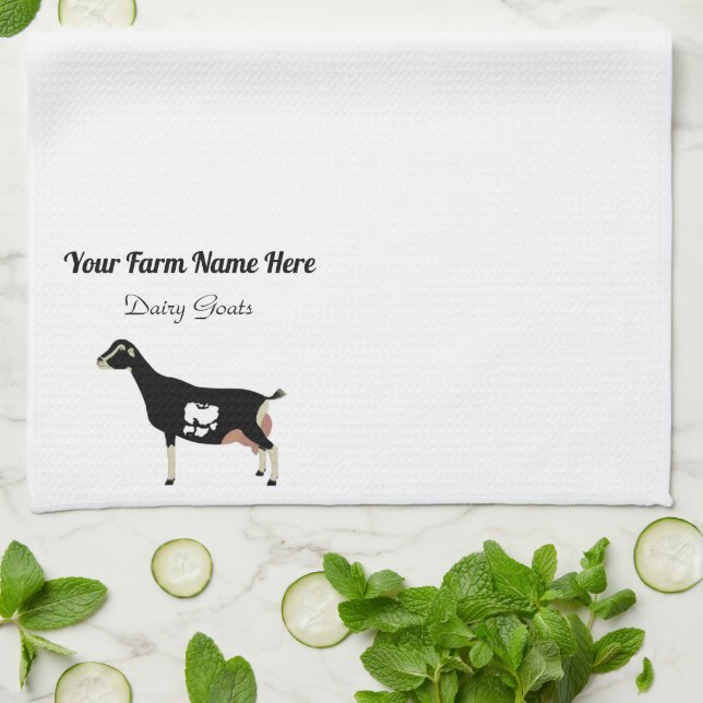 Personalised LaMancha Dairy Goat Tea Towel (Folded)
