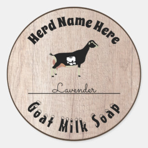 Personalised LaMancha Goat Milk Soap Classic Round Sticker