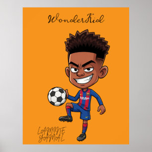 Personalised Lamine Yamal Football Star Poster
