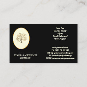 Personalised Landscape and Lawn Care Tree Design  Business Card