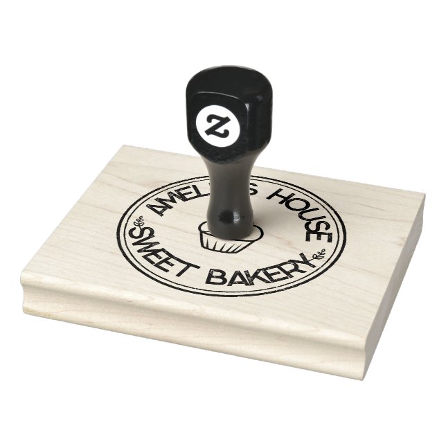 Personalised Large Bold Homemade Logo Custom Rubber Stamp (Stamp)
