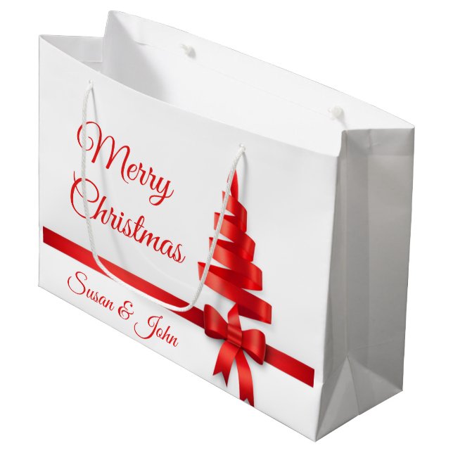 Personalised Large Christmas Gift Bag (Front Angled)