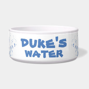 Personalised Large Dog Water Bowl : EDITABLE TEXT