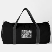 Personalised Large Duffel Bag with QR Code Print